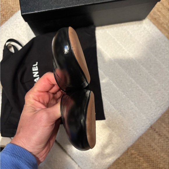 Chanel ballerina flats with ankle pearl chain - Picture 12 of 12